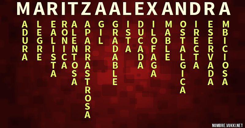 Acróstico maritza alexandra