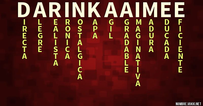 Acróstico darinka aimeé