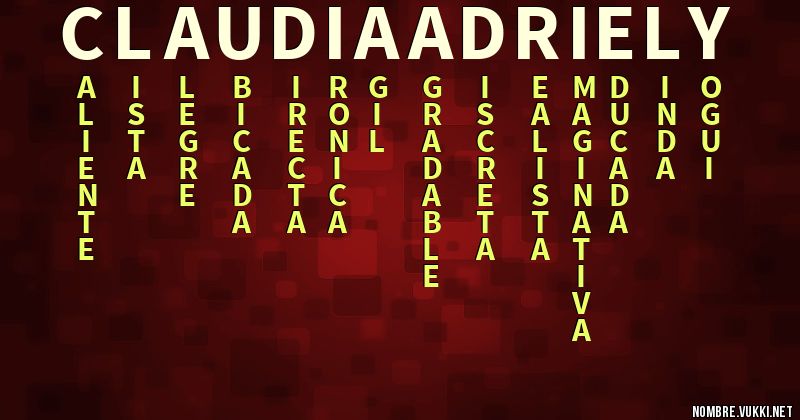 Acróstico claudia adriely