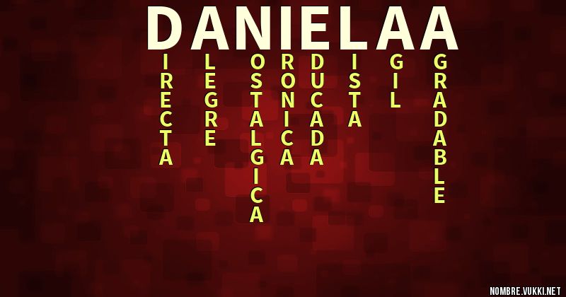 Acróstico daniela a