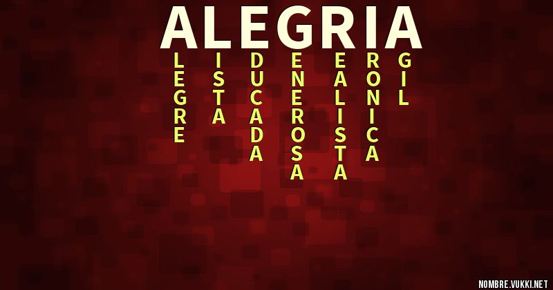 Acróstico alegria