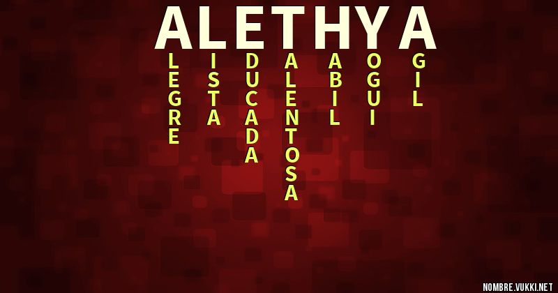 Acróstico alethya