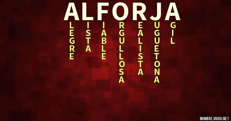 Acróstico alforja