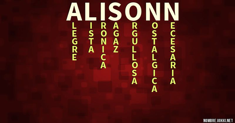 Acróstico alisonn