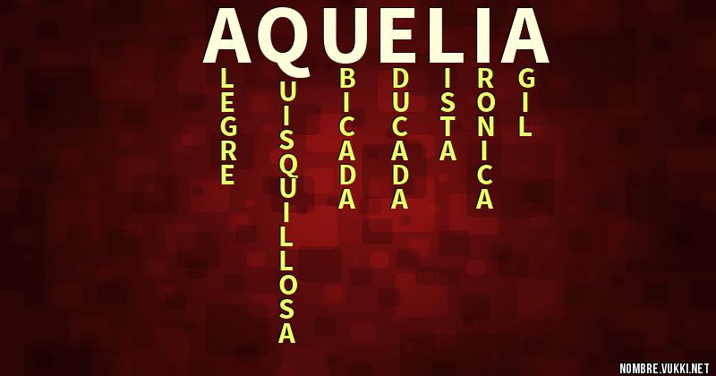 Acróstico aquelia