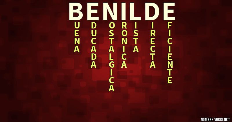 Acróstico benilde