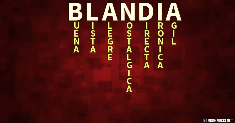 Acróstico blandia