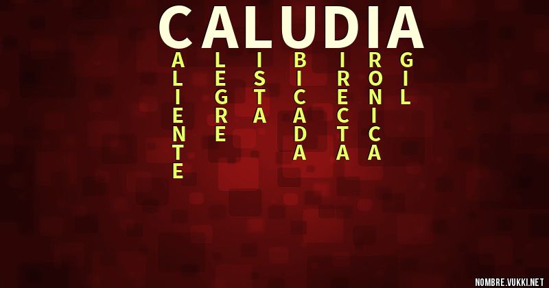 Acróstico caludia