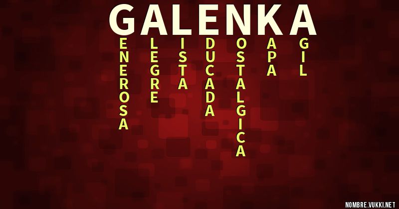 Acróstico galenka