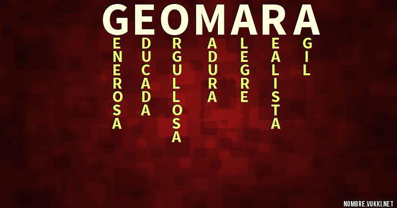 Acróstico geomara