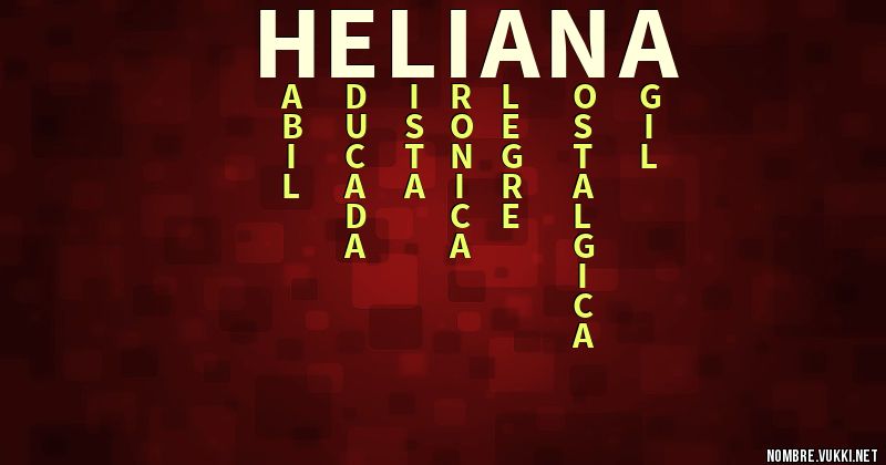 Acróstico heliana
