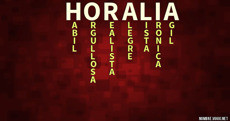 Acróstico horalia