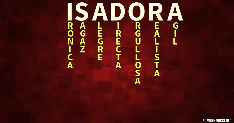 Acróstico isadora