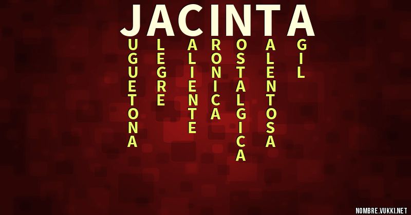 Acróstico jacinta