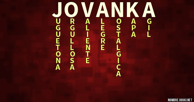 Acróstico jovanka