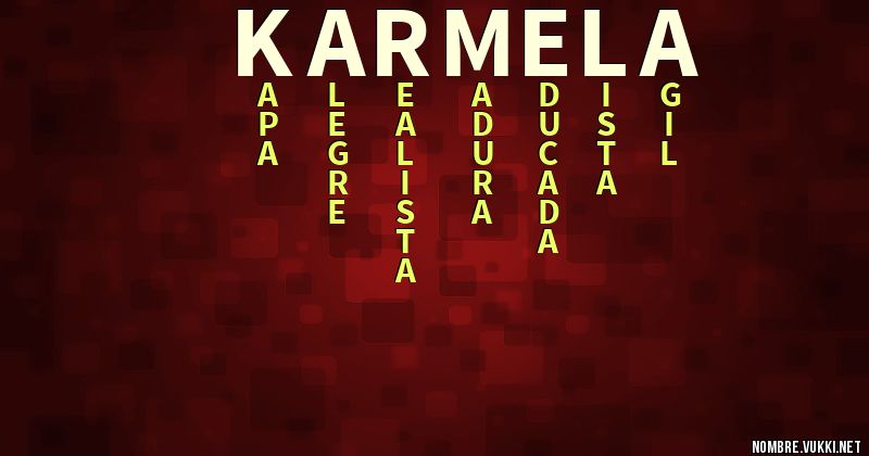 Acróstico karmela