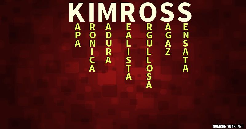 Acróstico kim-ross