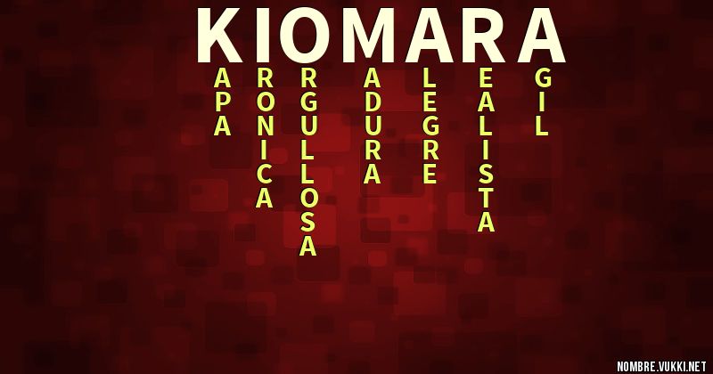 Acróstico kiomara