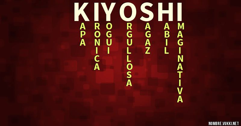 Acróstico kiyoshi
