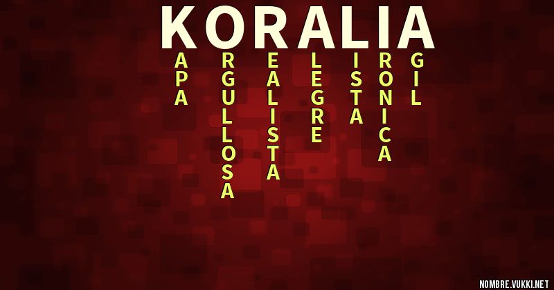 Acróstico koralia