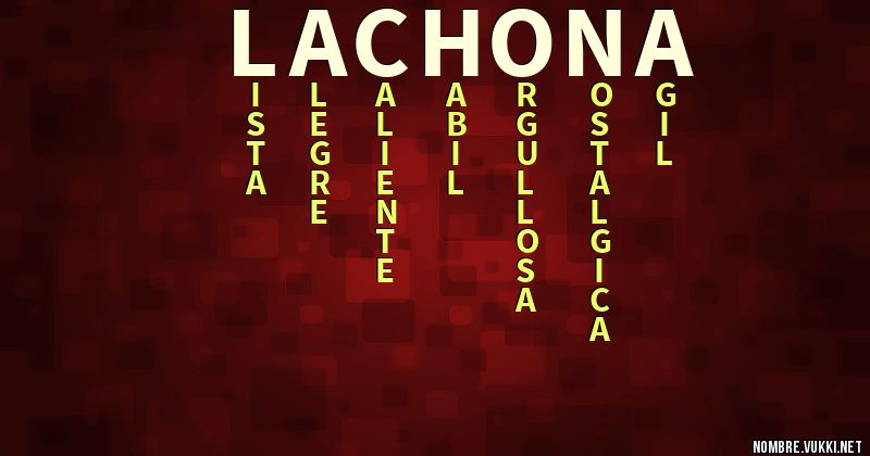 Acróstico la chona
