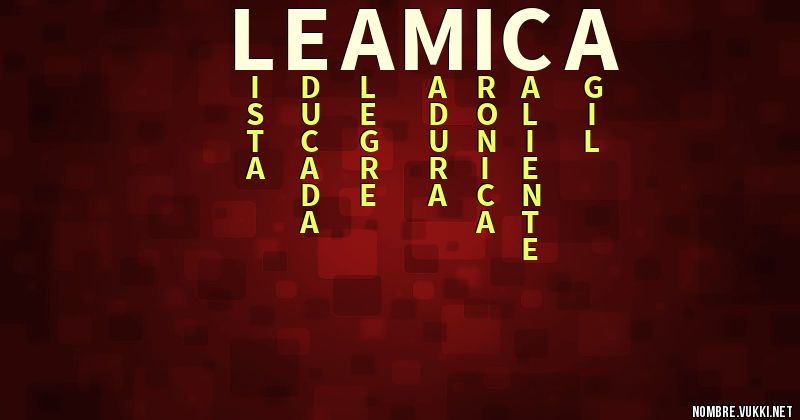 Acróstico leamica