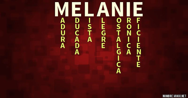 Acróstico mélanie