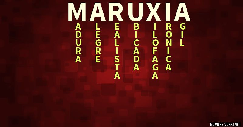 Acróstico maruxia