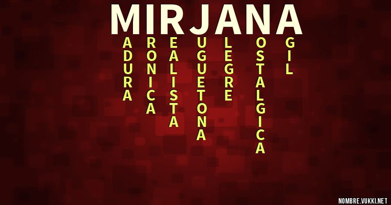 Acróstico mirjana