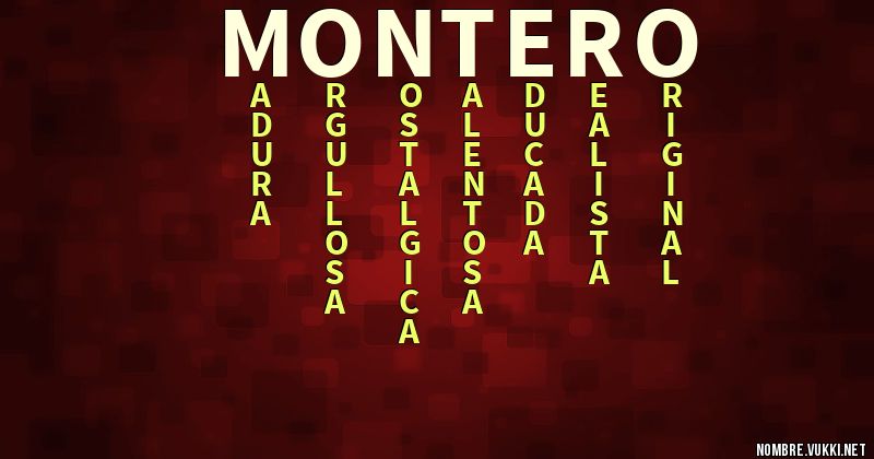 Acróstico montero