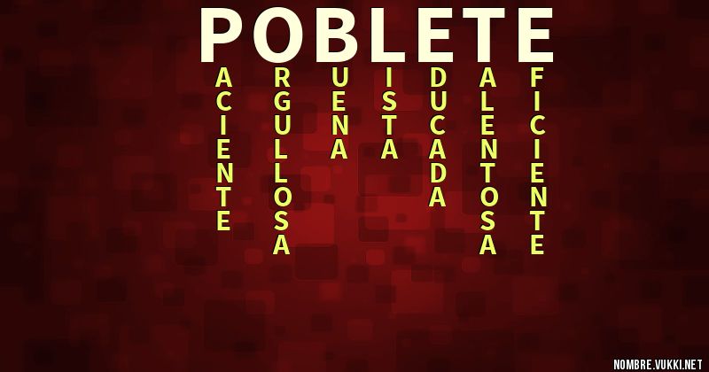 Acróstico poblete
