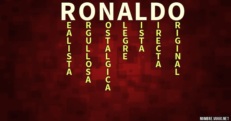 Acróstico ronaldo