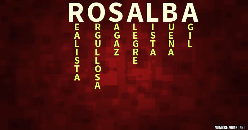 Acróstico rosalba