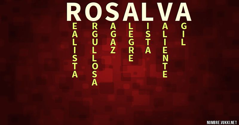 Acróstico rosalva