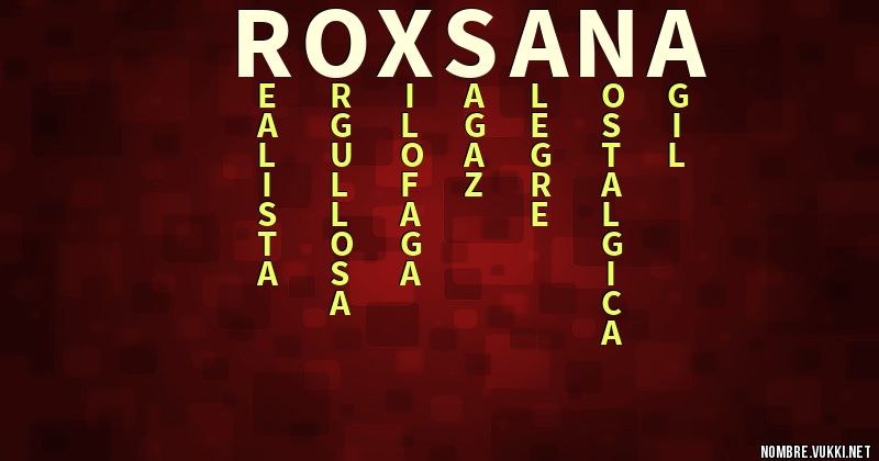 Acróstico roxsana