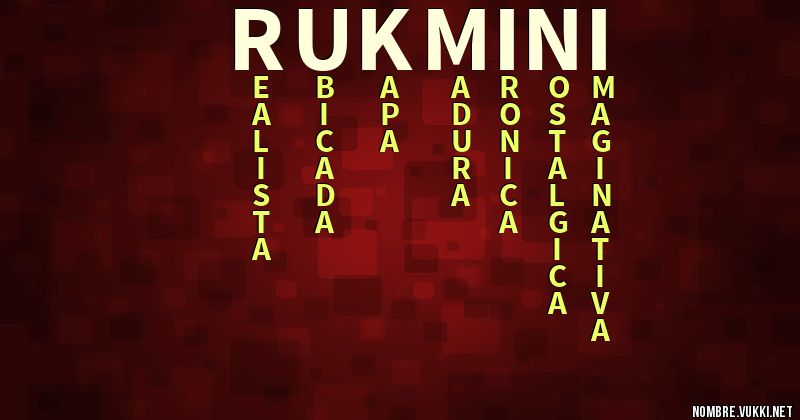 Acróstico rukmini