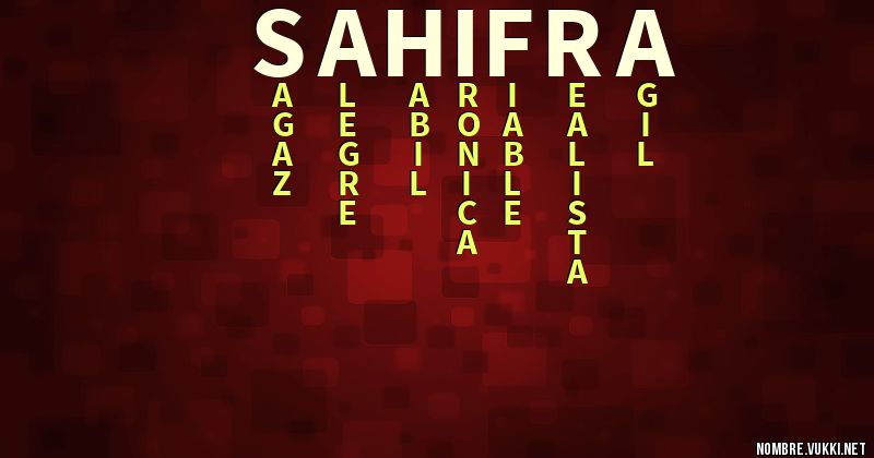 Acróstico sahifra