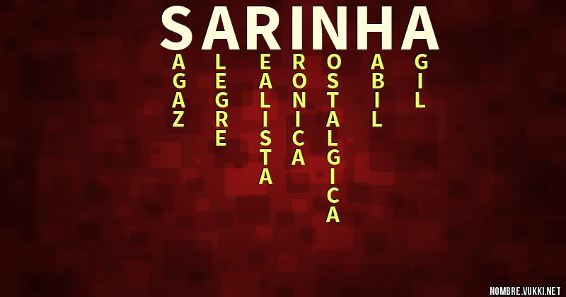 Acróstico sarinha