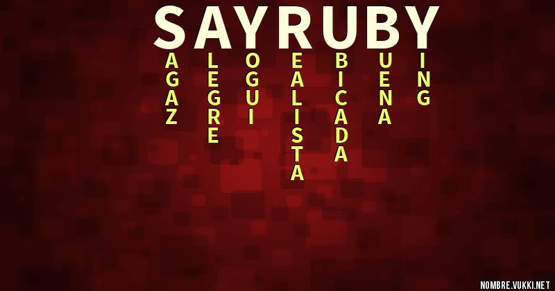 Acróstico sayruby
