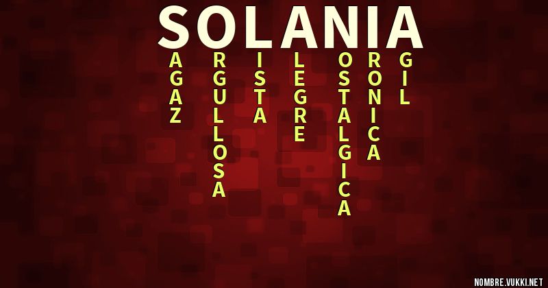 Acróstico solania