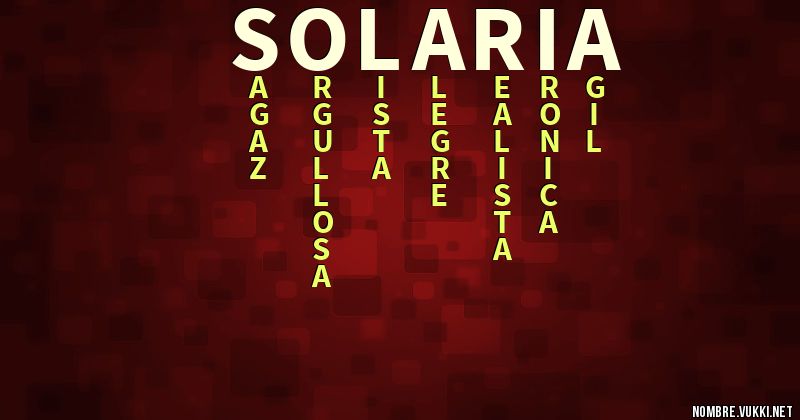 Acróstico solaria