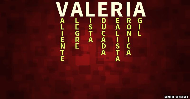 Acróstico valèria