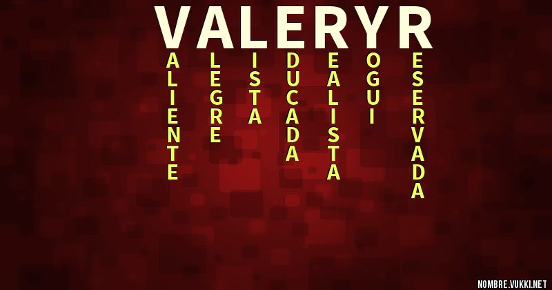 Acróstico valery r
