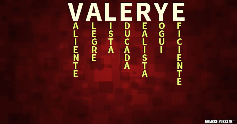 Acróstico valerye