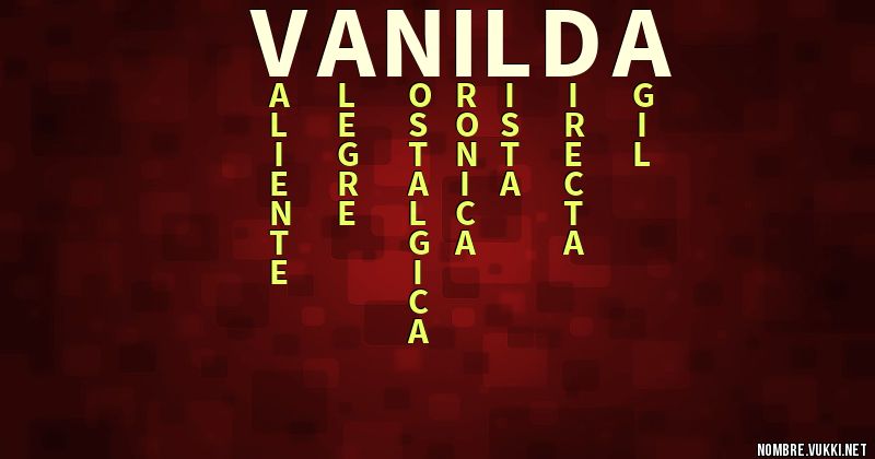 Acróstico vanilda