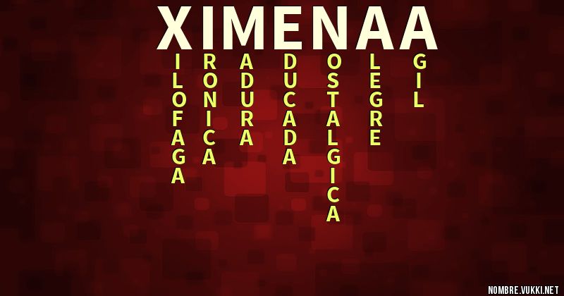Acróstico ximenaa