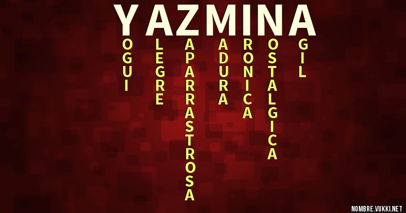 Acróstico yazmina