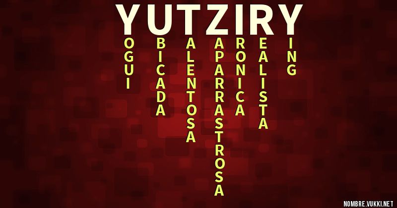 Acróstico yutziry