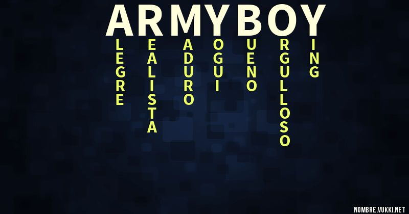 Acróstico army boy