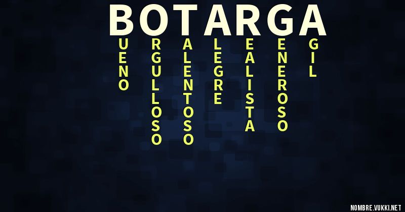 Acróstico botarga